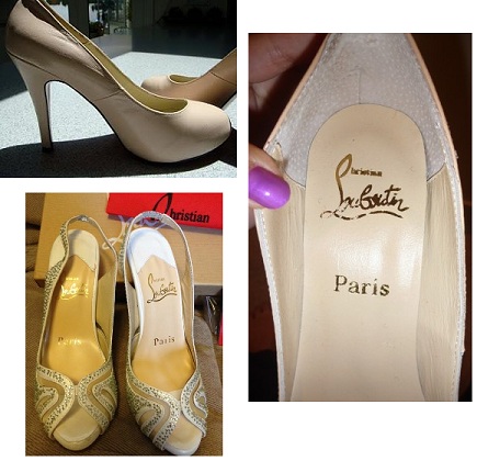 Authentic and fake Christian Louboutin Shoes