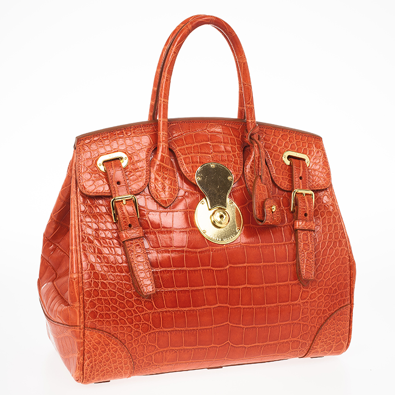 ralph lauren croc bag